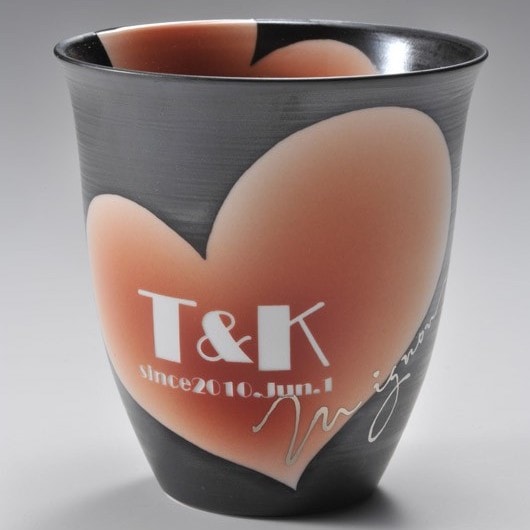 名入れ 有田焼 ハートデザイン フリーカップ 単品