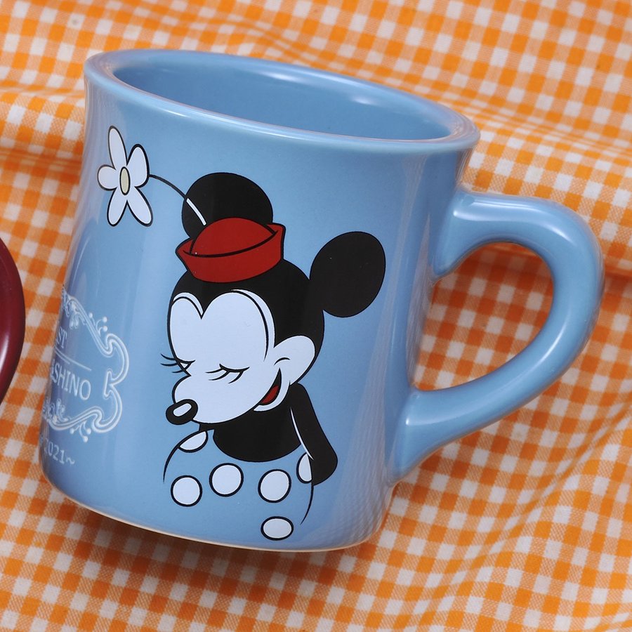 名入れ ディズニー ミッキー＆ミニー ワンカラー ペア マグカップ