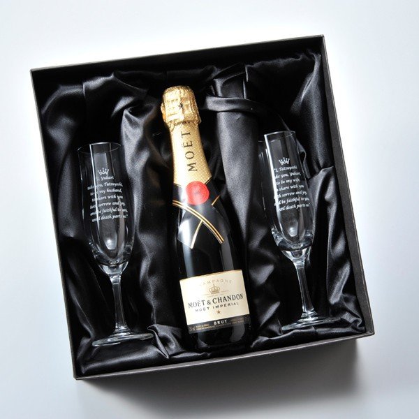 名入れ フルートシャンパン375mlハーフ３点セット