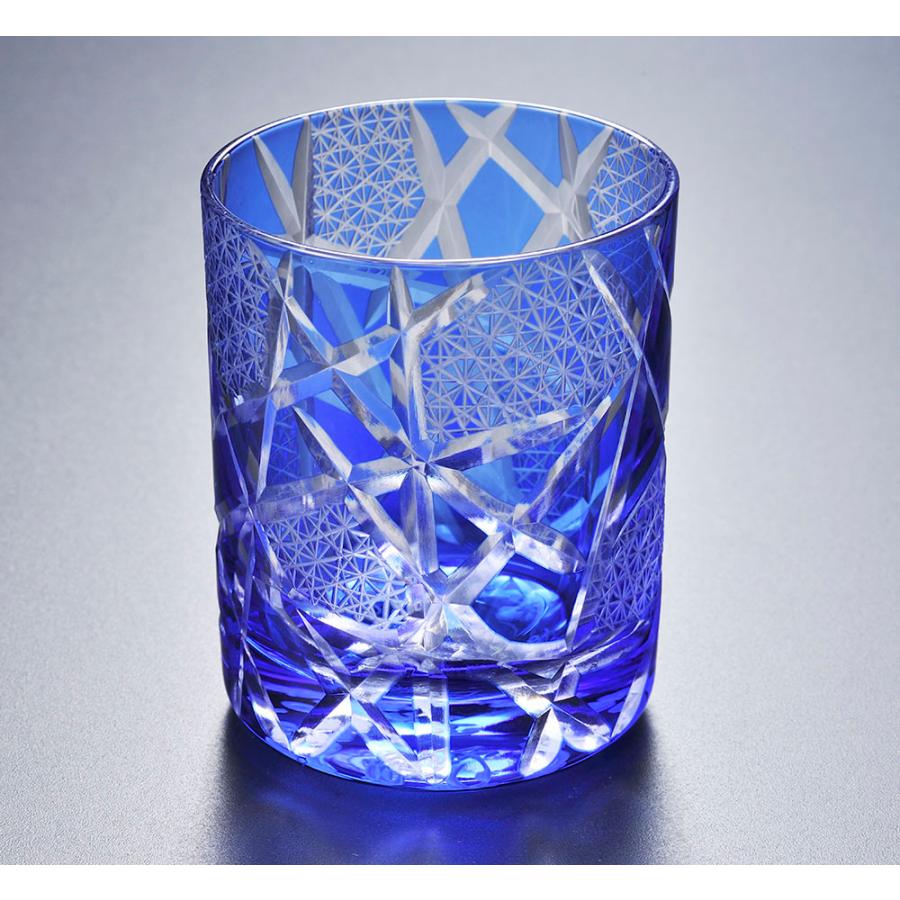 名入れ 切子 麦焼酎 いいちこ 深薫 25度 720ml & 江戸菱硝子 モダン紋様 オールドグラス 木箱入り