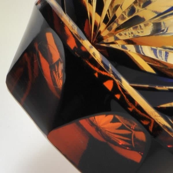 【在庫限り】名入れ 彩花切子グラス 瑠璃色 青 単品