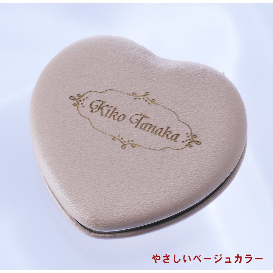 名入れ ハートコンパクトミラー 両面タイプ