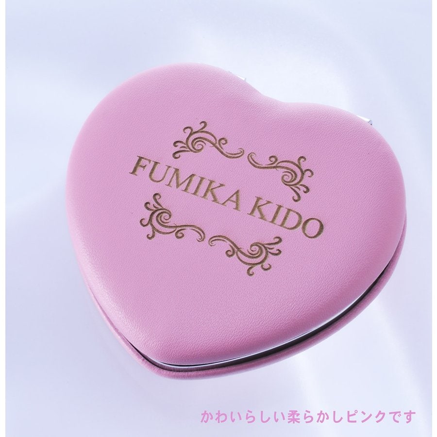 名入れ ハートコンパクトミラー 両面タイプ