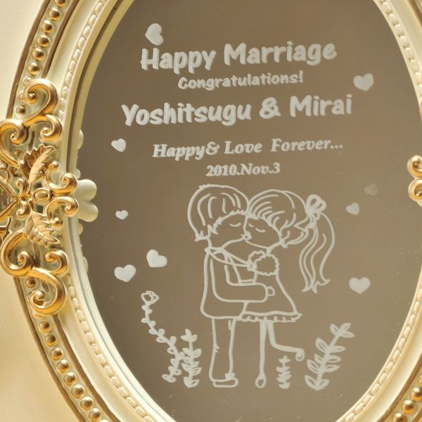 名入れ ネオクラシックフォトフレーム ブラック