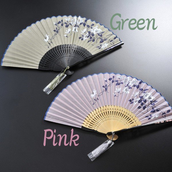 名入れ My扇子 桜シリーズ 鉄線葛