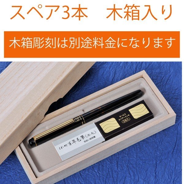 名入れ 万年毛筆 本家 べっこう調