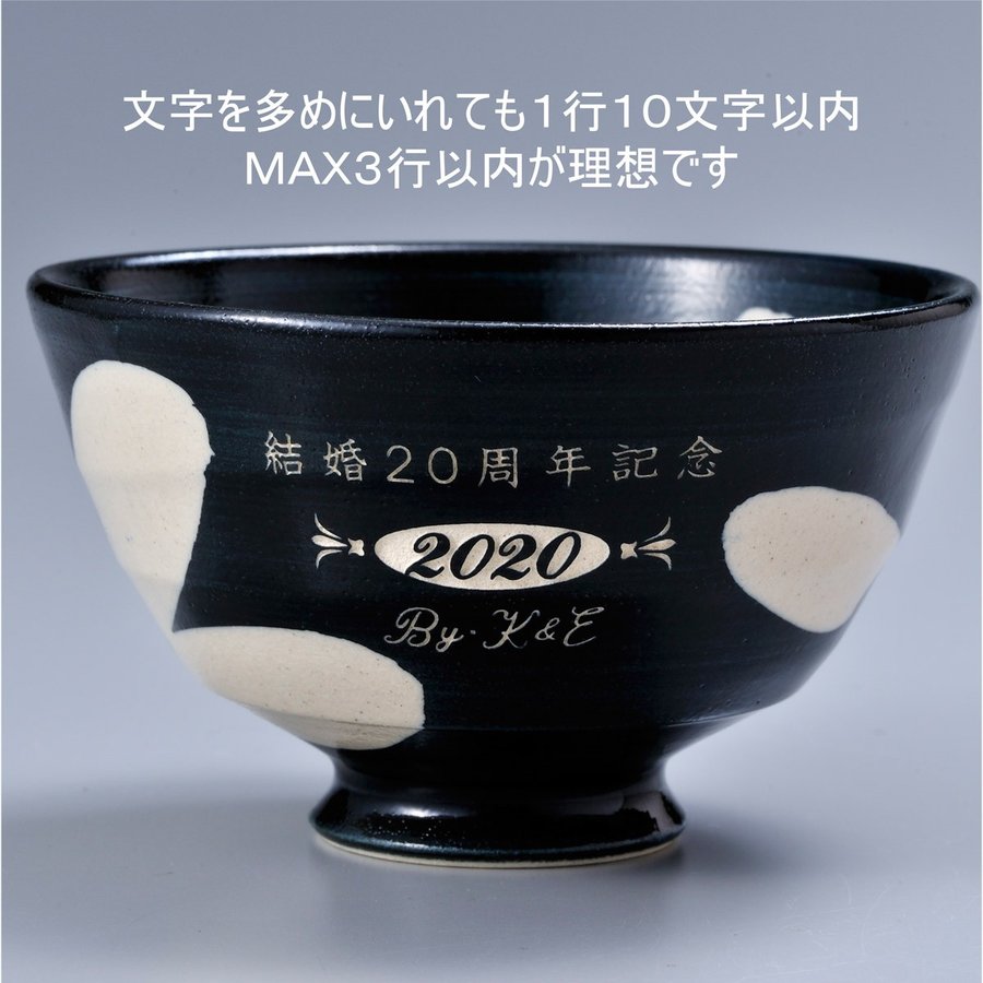 【在庫限り】名入れ 波佐見焼 花暦茶碗 単品