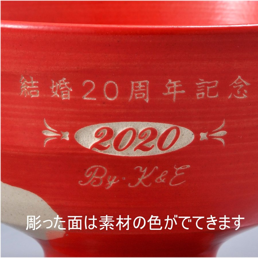 【在庫限り】名入れ 波佐見焼 花暦茶碗 単品
