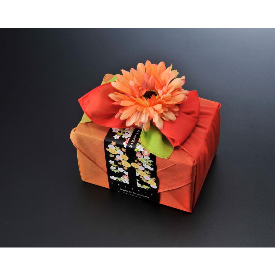 【有料オプション包装】グラデーション風呂敷+掛け紙+おまかせコサージュ