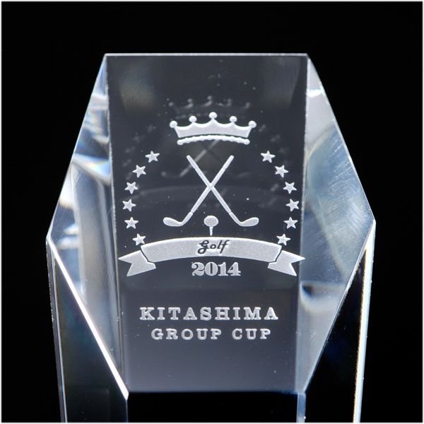 退職 卒業 お歳暮 名入れ SXX インテリア雑貨 クリスタル六角トールトロフィー 布張りBOX入り