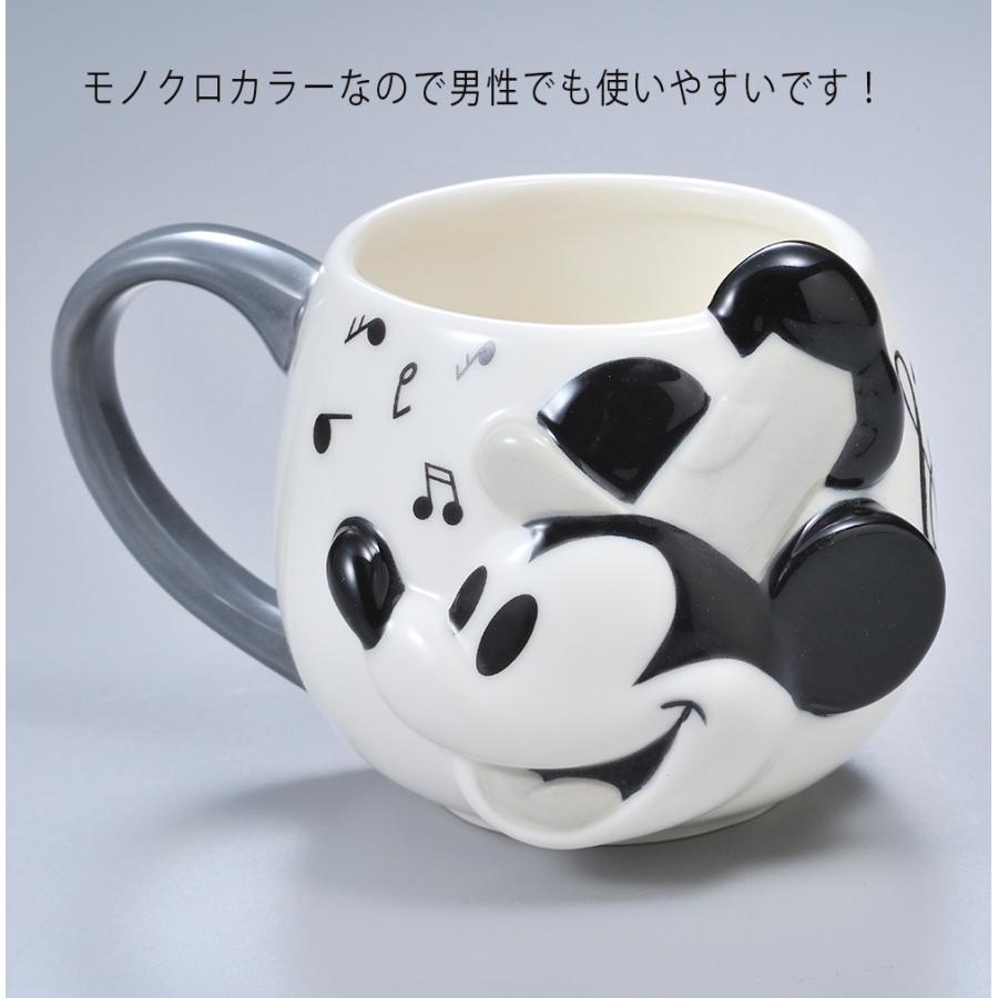 名入れ Disney ミッキーマウス フェイス マグカップ 蒸気船ウィリー