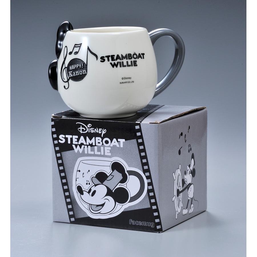 名入れ Disney ミッキーマウス フェイス マグカップ 蒸気船