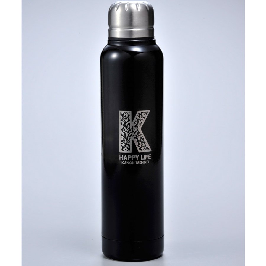 名入れ クラップ ステンレススリムマグボトル 350ml 黒