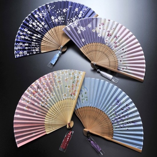 名入れ My扇子 タッセル付 グラデーション 単品