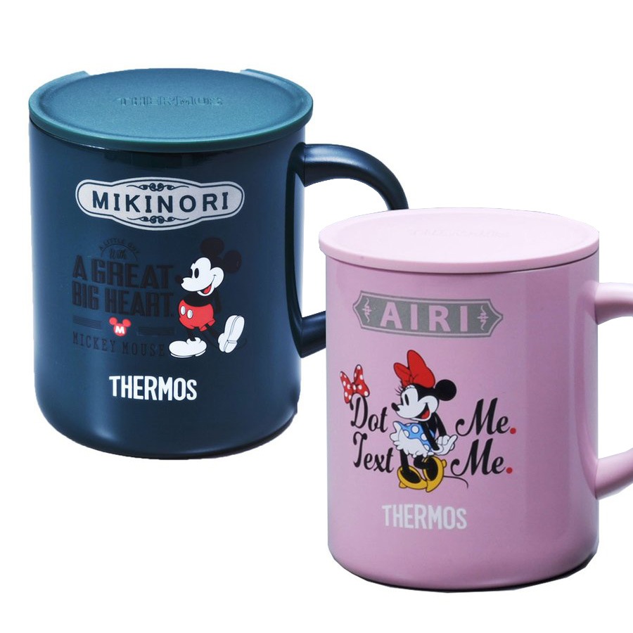 【在庫限り】名入れ SXX サーモス THERMOS フタ付 真空断熱マグカップ 350ml ミッキー or ミニー 単品