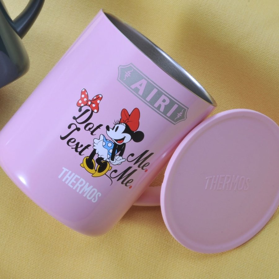 【在庫限り】名入れ SXX サーモス THERMOS フタ付 真空断熱マグカップ 350ml ミッキー or ミニー 単品