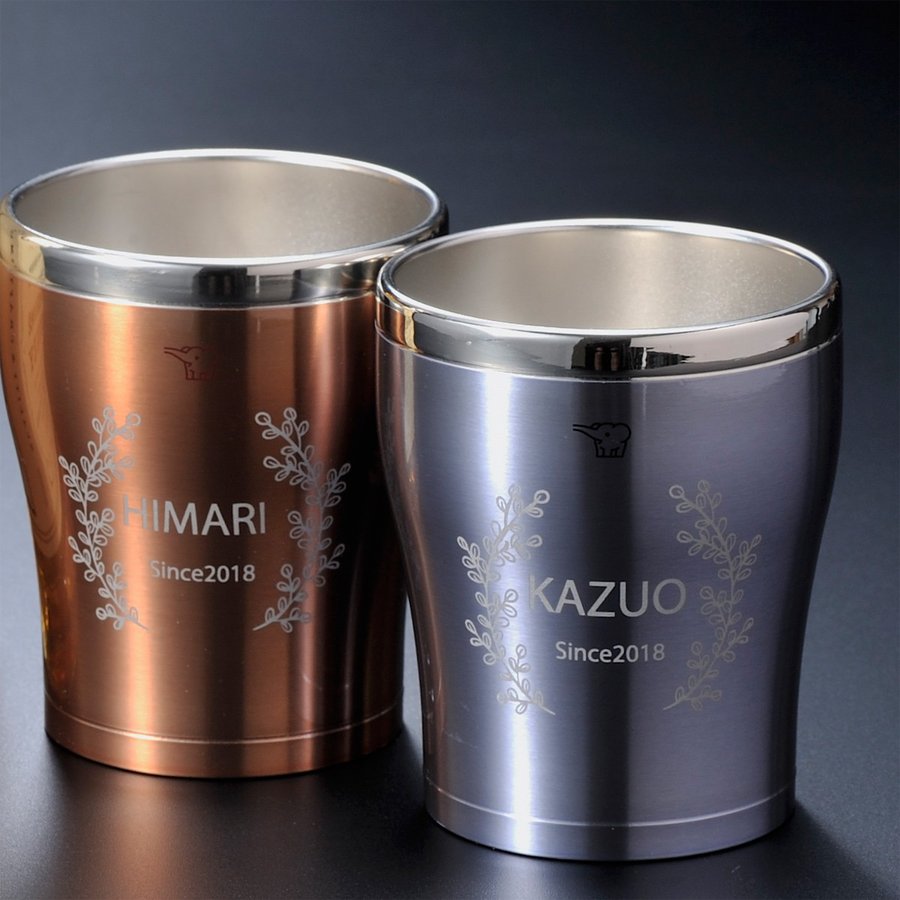 名入れ SXX ペア酒セット リキュール ジャックダニエル テネシーハニー 700ml & 象印 ステンレスタンブラー 300ml 2点 ギフトBOX入り