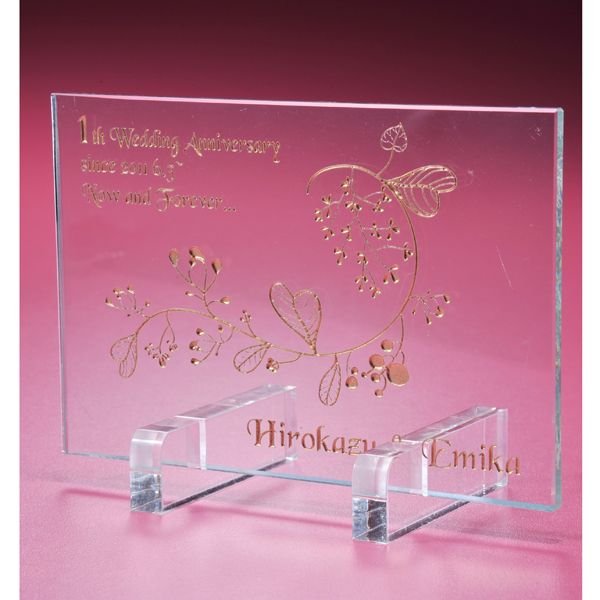 【選択肢無し】名入れ メモリアルガラスカードSサイズ