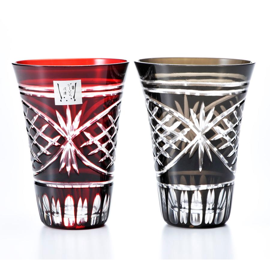 名入れ 薩摩浪漫 酎ハイグラス 赤 黒 2点 & 芋焼酎 魔王 720ml