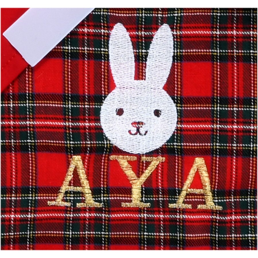 名入れ チェック柄 オリジナルクッション