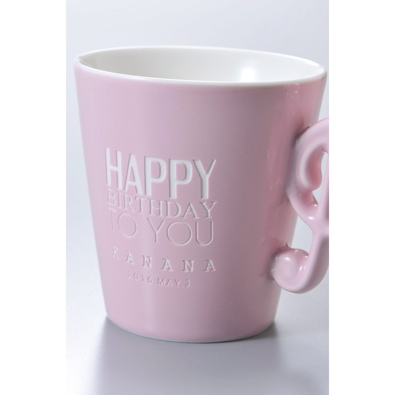 名入れ ト音記号マグカップ 単品 ピンク