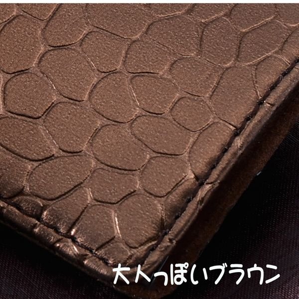 名入れ ワニ革調レディースカードケース マットタイプ