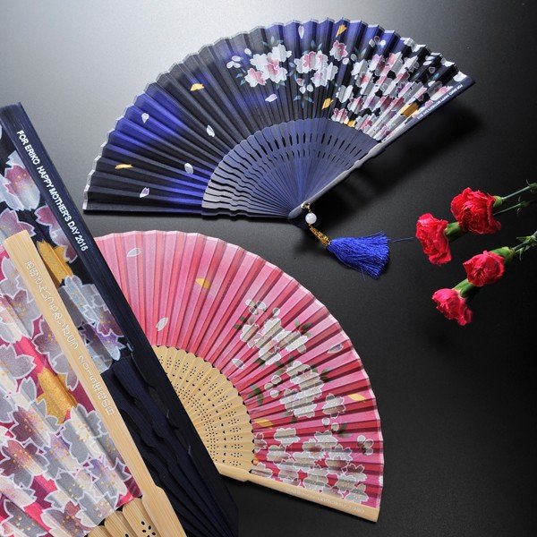 名入れ My扇子 メタルタッセル付 山桜