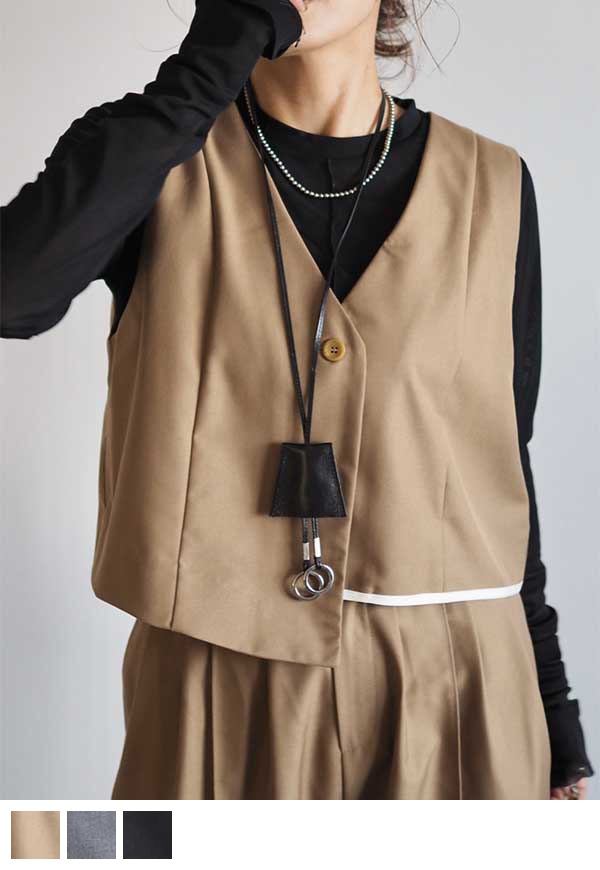 アシンメトリーショートベスト