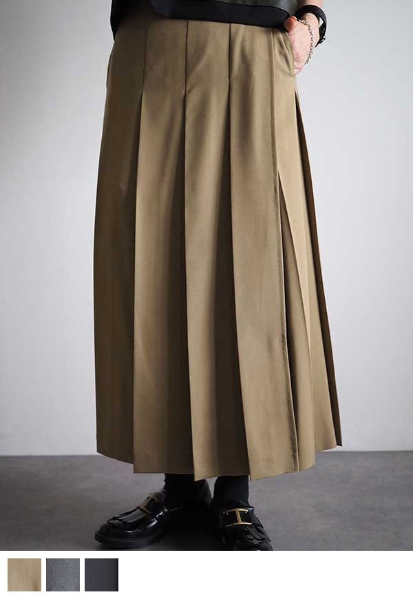 プリーツラップスカート