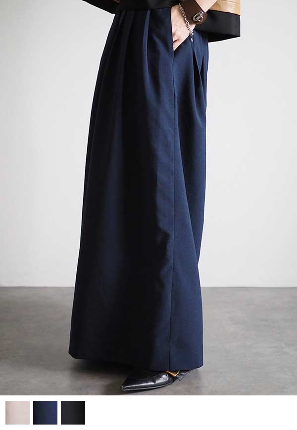 リネンライクスカートパンツ