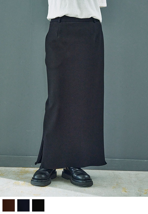 Hem Zip Long Skirt/ヘムジップロングスカート