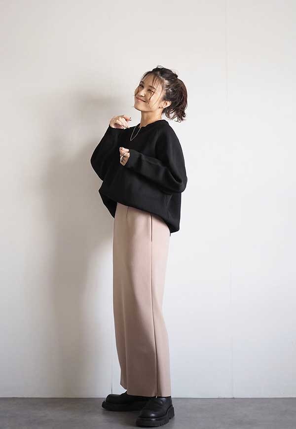 ANIECA アニーカ　ヘムジップ　ストレッチ　セミタイトスカート 在庫なし】ヘムジップストレッチセミタイトスカート | スカート