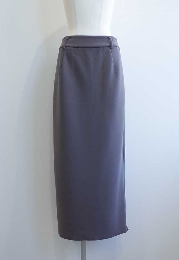 在庫なし】ヘムジップストレッチセミタイトスカート | スカート