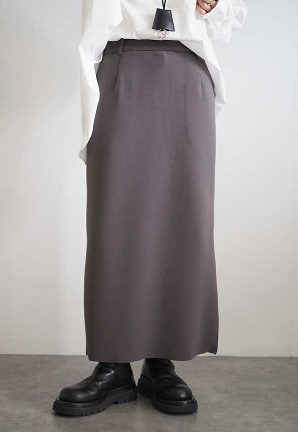 在庫なし】ヘムジップストレッチセミタイトスカート | スカート
