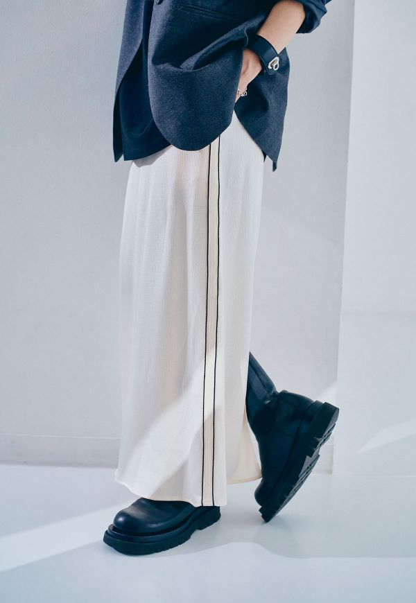 新品タグ付き ANIECA メローラインスカート サイズフリー セミタイト 黒 Mellow Line Skirt/メローラインスカート | スカート | ANIECA ONLINE