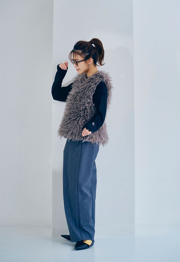 Curly Fur Vest/カーリーファーベスト | アウター | ANIECA ONLINE