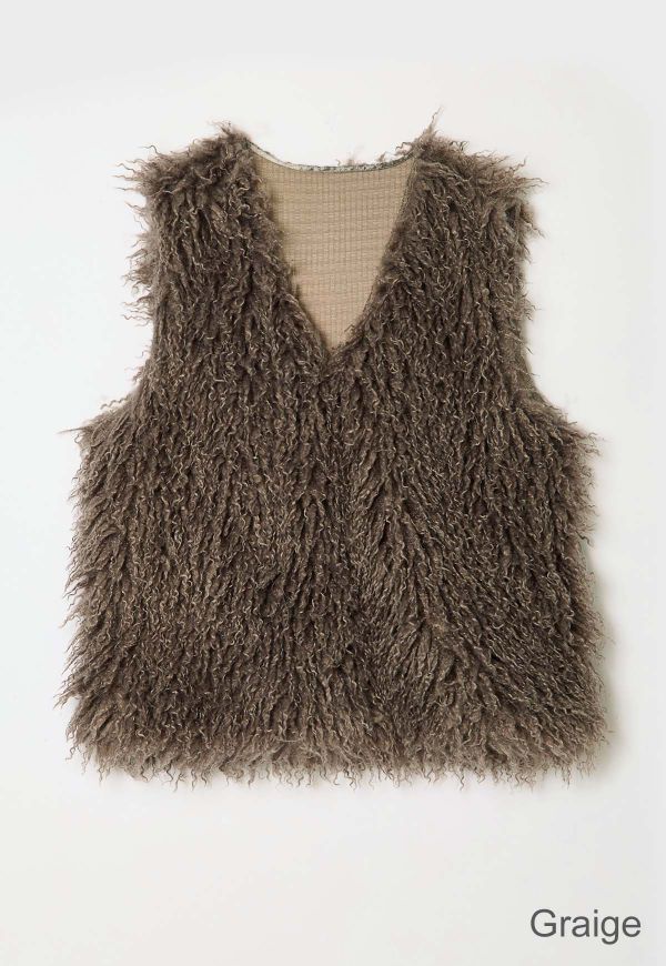 PLAGE 2024AW Fur vest ファーベスト　美品 HYKE - 【美品】 HYKE / ハイク | 2023AW | FAUX SHEARLING