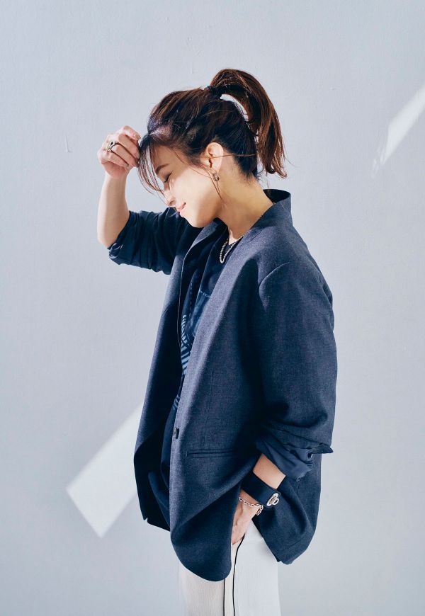アニーカ　ANIECA　ノーカラージャケット　ネイビー　希少 新商品】No Collar Jacket/ノーカラージャケット | 全商品