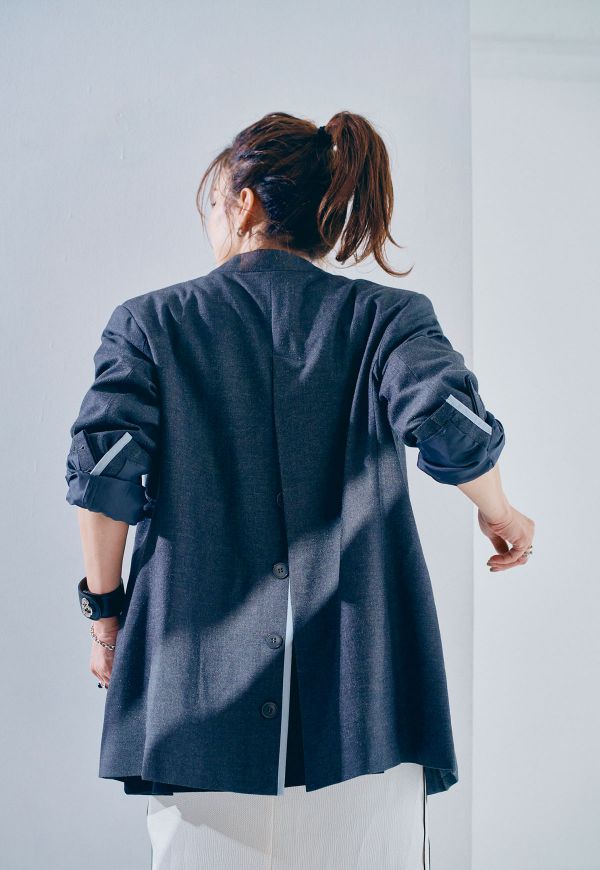 アニーカ　ANIECA　ノーカラージャケット　ネイビー　希少 新商品】No Collar Jacket/ノーカラージャケット | 全商品
