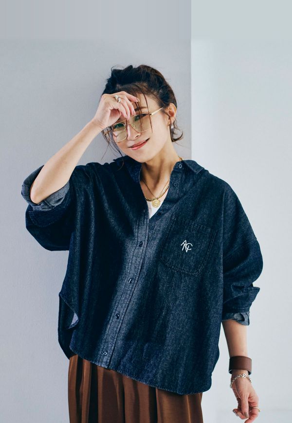 最終値下　新品未使用ANIECA デニムブルー オーバーサイズシャツ 一部受注予約】Denim Shirt/デニムシャツ | トップス | ANIECA
