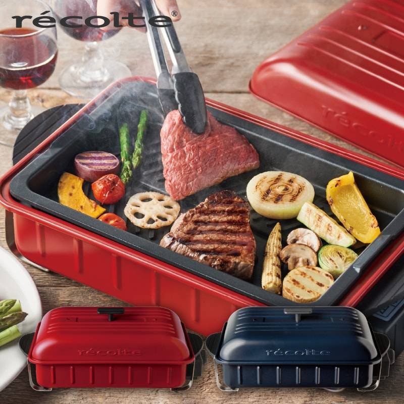 レコルト ホームバーベキュー  焼肉 バーベキュー 水洗いできる 煙が少ない おしゃれ recolte ホームバーベキュー セラミック深鍋 たこ焼きプレート レコルト Win RBQ-1