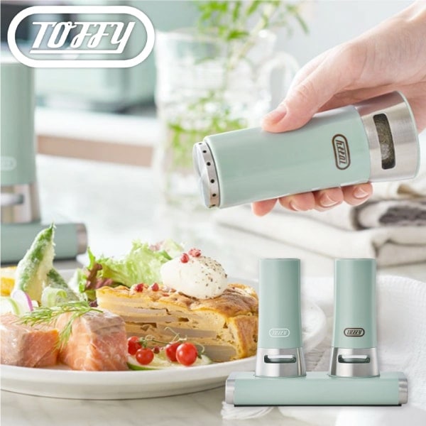 【 Toffy ポップアップソルト&ペッパーシェイカー 】toffy トフィー 調味料 ボトル 調味料入れ 塩 胡椒 2本セット 瓶 スパイス マグネット 容器 テーブル ソルト ペッパー シェイカー 食卓 磁石 LADONNA ギフト プレゼント 塩 岩塩 K-KU11 NIS