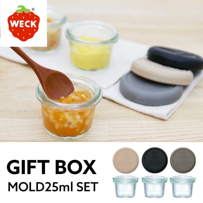 ��A�Ҹˡ�SALE���ڤ����ڡ�3�ĥ��åȡ� �⡼��ɥ�������25ml ��WE-S214 WECK GIFT BOX �����å� ���եȥܥå��� ��¸�� ��¸�ƴ� �������  ���軨��Ķ�������å�