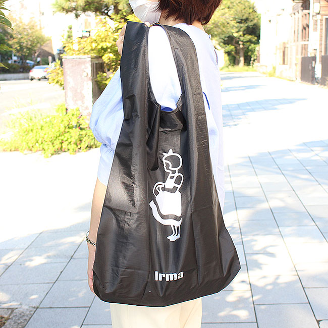 エコバッグ【 Irma 】イヤマ ナイロンエコバッグ マチ付き 折りたたみ