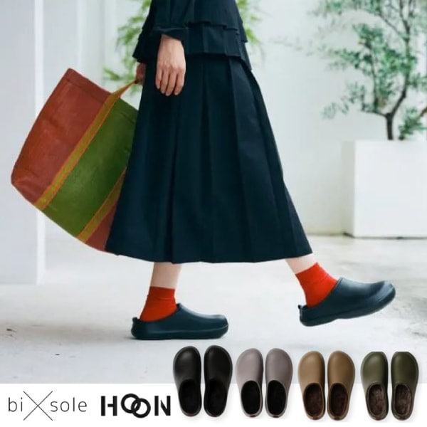 【A倉庫】在庫限り決算SALE【 bi×sole HOON  】バイソール ホーン サンダル スリッパ スリッポン ルームシューズ 冬 外用 屋外 つっかけ ボア コンフ ファッションシューズ・サンダル