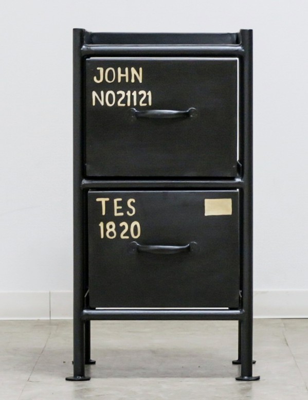 予約有【メーカー直送】収納棚《 縦型2杯引出チェスト MSG 》ienowa