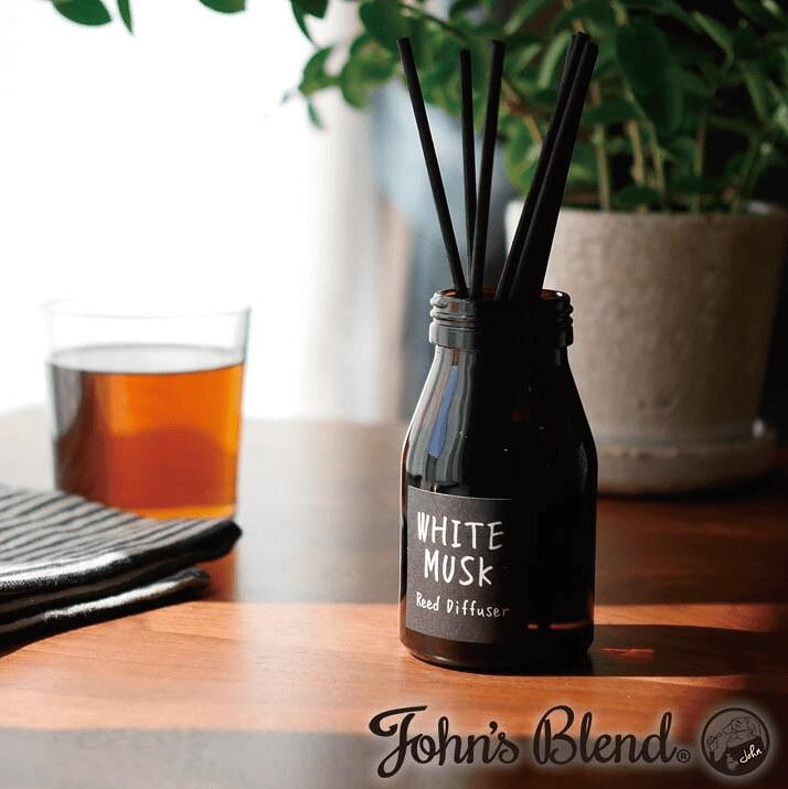 【スティック型 芳香剤】ジョンズブレンド John’sBlend リードディフューザー ジョンズブレンド 140ml 芳香 ホワイトムスク アップルペアー レッドワイン ムスクジャスミン スティック芳香剤 ノルコーポレーション プレゼント ニオイ 臭い Johns Blend （NXT）