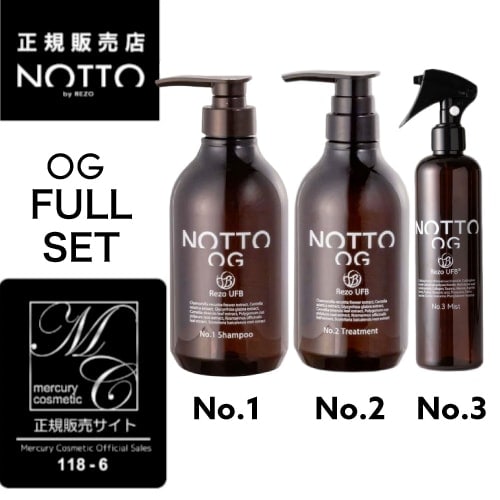 【A倉庫】ポイント10倍！＜OG FULLセット＞【公式/正規販売店】NOTTO OG ボトルフルセット　全身エイジングケアシャンプー  オーガニックフォーム・オーガニックマスク ウルトラファインバブル水  還元水  ナノミネラル 炭酸 保湿 無添加 詰め替え用　つめかえ用
