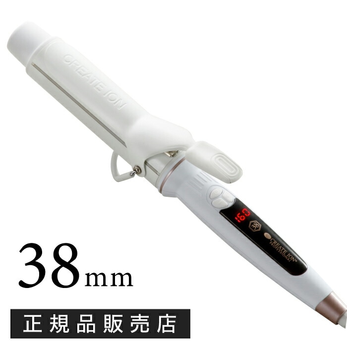 【A倉庫】【 エレメアカール 38mm 】 (  SC-G73310W )  クレイツ イオン エレメア ドライヤー ホワイト CREATE ION ELEMEA DRY ヘアドライヤー  5段階温度可変式 温度可変式機能 クレイツイオン カールアイロン 誕生日 プレゼント ギフト 母の日