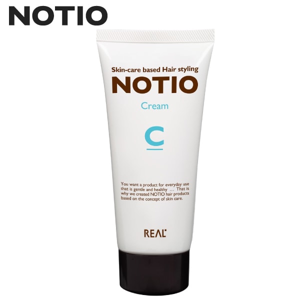 【A倉庫】【NOTIO】ノティオ クリーム 90g｜ リアル化学 REALスタイリング剤 ヘアスタイル ヘアクリーム  保湿 敏感肌  ヘアケア NOTIO  美容室 サロン専売品 美容院 FJ
